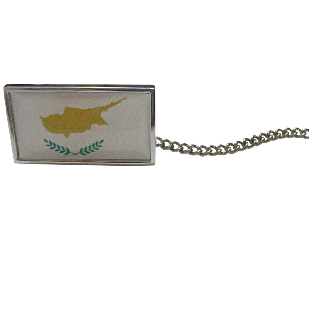 Thin Bordered Cyprus Flag Tie Tack - image 1